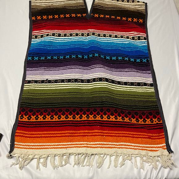 Poncho Mexican Clint Eastwood Style Heavy Sarape New - Picture 2 of 6